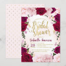 Search for burgundy red bridal shower invitations Marsala