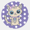 Search for purple cat stickers Cartoon