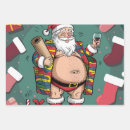 Search for father christmas wrap wrapping paper Merry