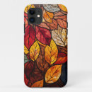 Search for stained glass leaves iphone cases Fall