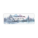 Search for purple tree return address labels Watercolor