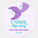 Search for mermaid under the sea stickers Birthday party