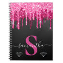 Search for hot pink glitter notebooks Elegant