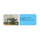 Search for flower basket return address labels Vintage