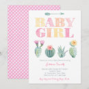 Search for watercolor cactus baby shower invitations Desert