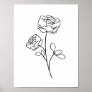 Search for floral line art drawing posters Modern