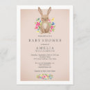 Search for pink woodland baby shower invitations Rabbit