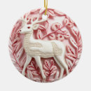 Search for pink deer christmas tree decorations Nature