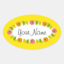 Search for fruit oval stickers Lemon