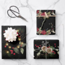 Search for pine cone wrapping paper Red berries