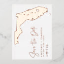 Search for rose gold map invitations Minimalist