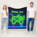 Search for video game blankets Blue