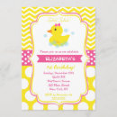 Search for rubber ducky birthday invitations Pink
