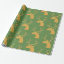 Search for gold reindeer wrapping paper Rudolph