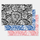 Search for black and white damask wrapping paper Vintage