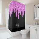 Search for black glitter shower curtains Purple