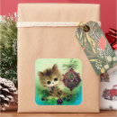 Search for christmas kitten stickers Retro