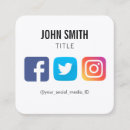 Search for facebook instagram twitter business cards Marketing