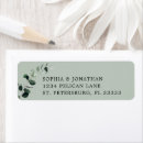 Search for green address stickers Bride and groom