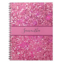 Search for hot pink glitter notebooks Glam