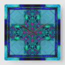 Search for aqua blue clocks Stained glass