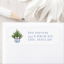 Search for blue tree return address labels Chinoiserie