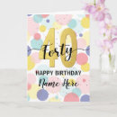 Search for 40th for woman birthday cards Girly