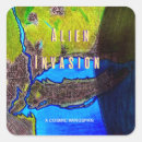 Search for invasion stickers Alien