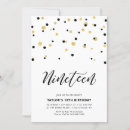 Search for 19th birthday invitations Gold