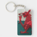 Search for welsh dragon key rings Red