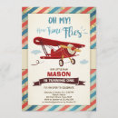 Search for time flies 1st birthday invitations Vintage
