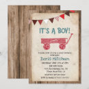 Search for wagon baby shower invitations Little red wagon