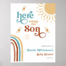 Search for here comes the son baby shower party signs Rainbow