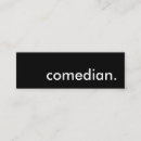 Search for comedian business cards Black and white