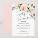 Search for peach and pink baby shower invitations Floral