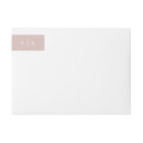 Search for pink monogram return address labels Simple