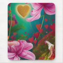 Search for heart abstract mouse mats Green