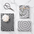 Search for fractals gift wrap Monochrome