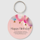 Search for birthday wishes key rings Gold balloon birthday