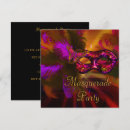Search for red mardi gras mask invitations Black