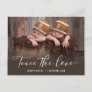 Search for twins birth announcement cards Twice the love
