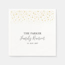 Search for family reunion napkins Gold