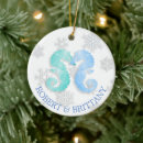 Search for seahorse christmas tree decorations Blue