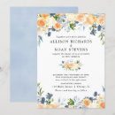 Search for blue and orange wedding invitations Floral