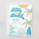 Search for retro surfboard invitations Baby on board