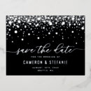 Search for black silver save date invitations Calligraphy