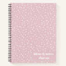 Search for pink and white dots notebooks Feminine