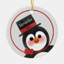 Search for black and white penguin christmas tree decorations Cartoon