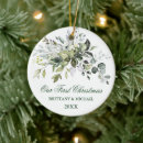 Search for greenery christmas tree decorations First christmas married