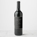 Search for wedding wine labels Black and white